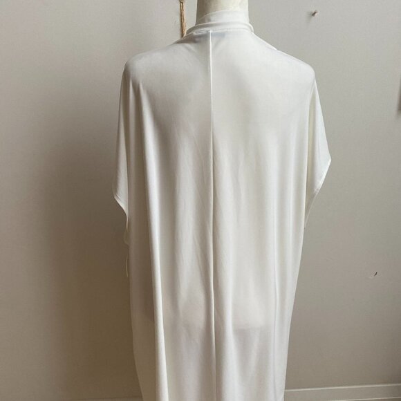 BRIAN Bailey New Ivory V-Neck Poncho Tunic Small - Picture 3 of 7